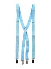 Hosenträger mit Glitzereffekt hellblau