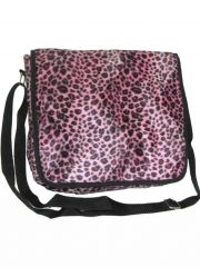 Webpelztasche Leopard rosa