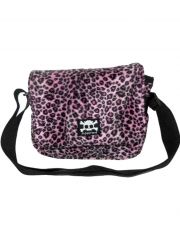 Webpelz Schultertasche Leopard rosa