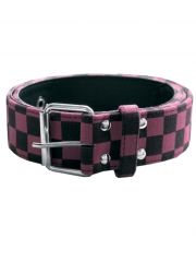 Gürtel Schachbrett schwarz rosa