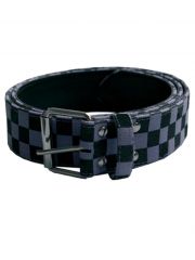 Gürtel Schachbrett schwarz blau