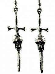 Ohrring Totenkopf Schwert