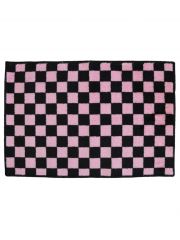 Badematte schwarz pink kariert
