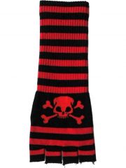 Fingerlose Stulpenhandschuhe Skull