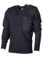 Bundswehr Pullover mit Brusttasche blau