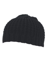 Strickmütze Beanie kurz schwarz