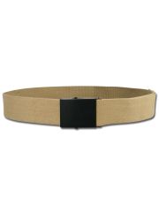 Textil Hosengürtel mit Metallkastenschloss khaki 4,5 cm