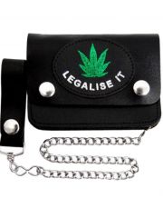 Biker Geldbörse Legalise it mit Kette
