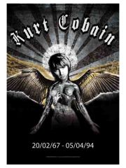 Kurt Cobain Poster Fahne Angel