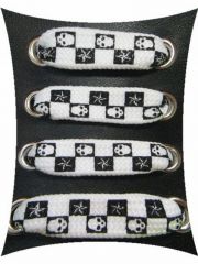 Schnürsenkel Stern und Totenkopf