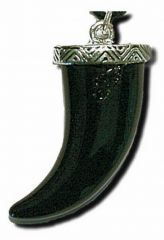 Halskette Elfenbein schwarz