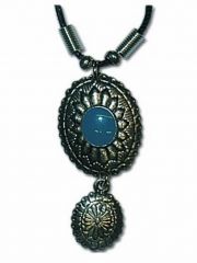 Kette blauer Stein