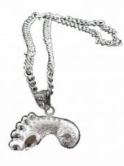 Halskette Fuß in silber
