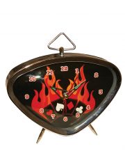 Dreiecks Wecker Flammen rot