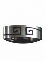 Edelstahlring mit Muster