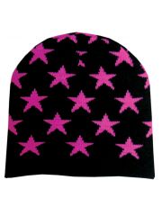 Beanie Sterne pink