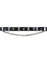 Leder Stiefelband mit Blumennieten
