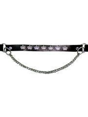 Leder Stiefelband Kronen