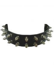 Leder Halsband Killernieten 2 reihig