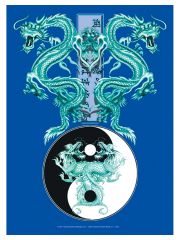 Tao Twins Dragon Posterfahne