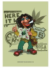 Rastaman Route 66 Posterfahne