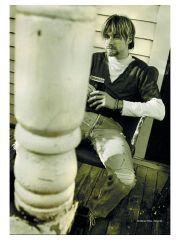 Kurt Cobain Poster Fahne Sepia