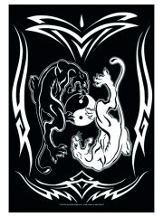 Yin Yang Posterfahne Panthers