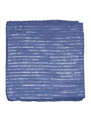 Lurex Tuch blau und silber