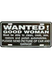 Autoschild Wanted good Woman