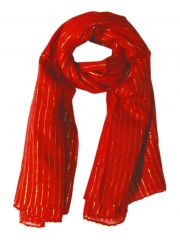 Lurex Tuch rot und gold
