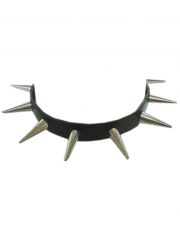 Leder Halsband Conenieten 3 cm
