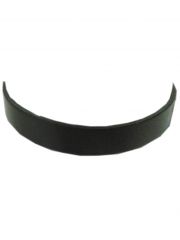 Leder Halsband schmal schwarz