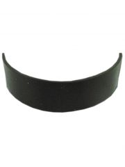 Leder Halsband schwarz breit