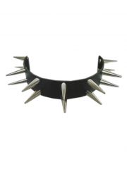 Leder Halsband Conenieten 2 reihig