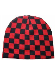 Beanie kariert rot