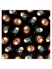 Bandana Totenkopf Flammen