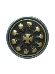Rotierende Gürtel Schnalle Totenkopf Kreuz