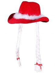 Weihnachts Hut Cowboy mit Zöpfen