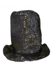 Riesenzylinder schwarz gold