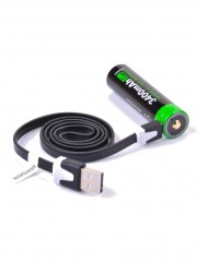 Akku mit USB 18650 USB Lithium Ion 3.6V 3.400mAh