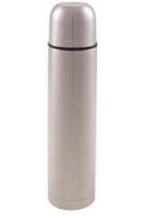 Edelstahl Thermoskanne silber mit Schnellverschluss