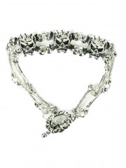 Heavy Metal Armband 3 Skulls