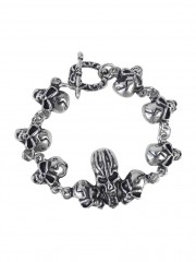 Heavy Metal Armband Skulls