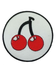 Aufnäher Kirschen weiß