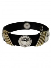 Kunstleder Armband Conchos schmal