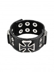 Kunstleder Armband Eisernes Kreuz