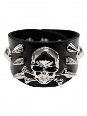 Leder Armband Nieten schmal