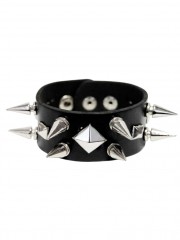 Kunstleder Armband Pyramiden & Killernieten