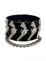 Kunstleder Armband Revolver