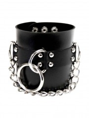 Kunstleder Armband Ring breit